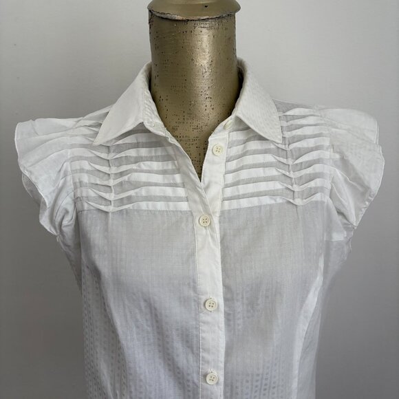 Vero Moda White Button Down Shirt S - Picture 4 of 5